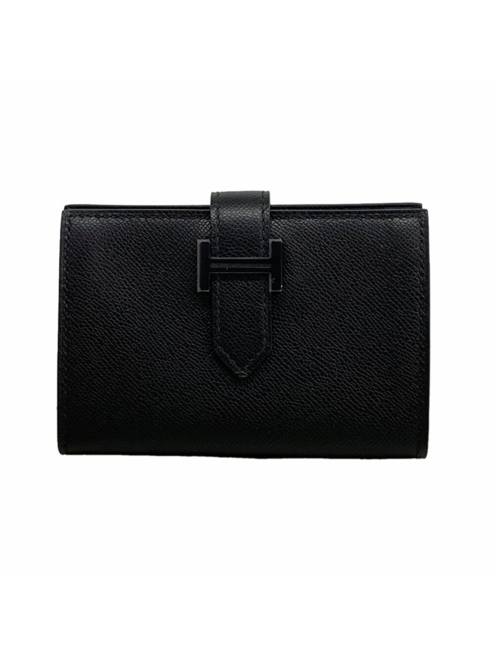 Hermes Card Case Bearn Mini Monochrome Veau Madame So Black